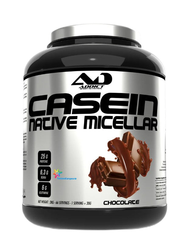 Native Micellar Casein, Chocolate - 2000 grams - Addict Sport Nutrition