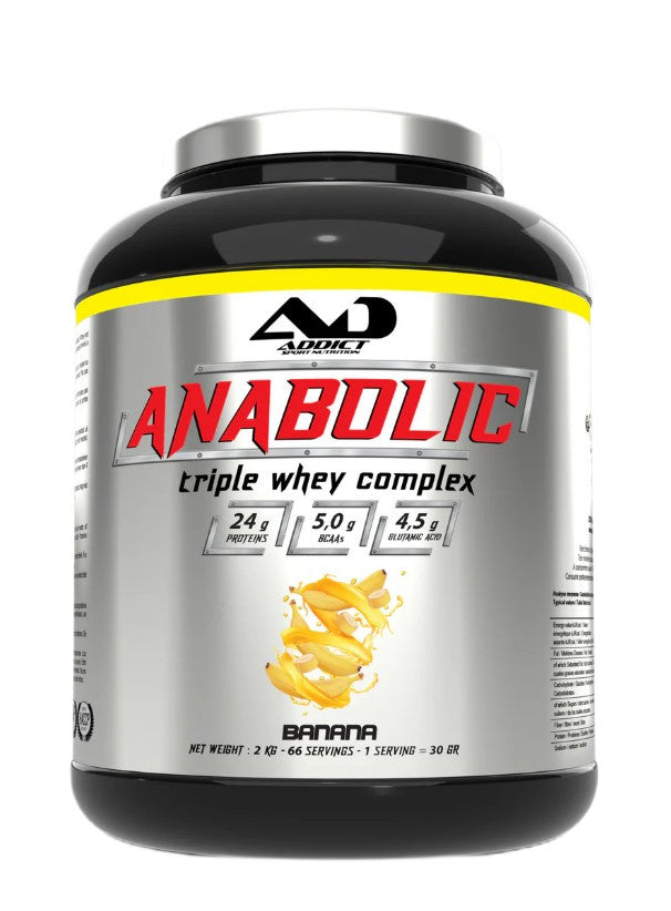 Anabolic Triple Whey Complex, Banana - 2000 grams - Addict Sport Nutrition