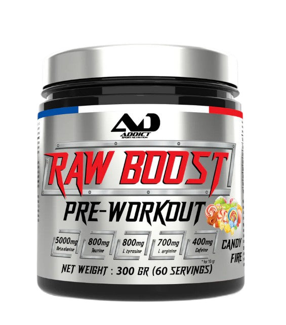 Raw Boost Pre-Workout, Candy Fire - 300 grams - Addict Sport Nutrition