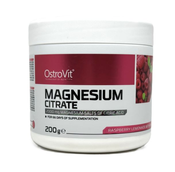 Magnesium Citrate, Raspberry Lemonade with Mint - 200 grams - OstroVit
