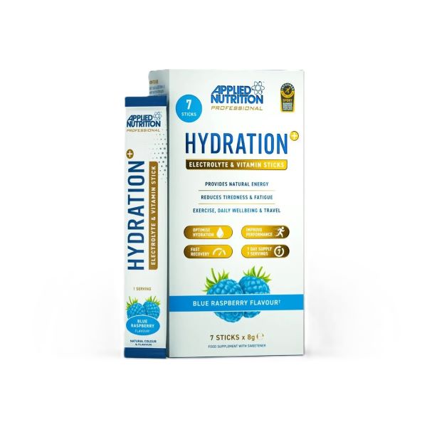 Hydration + Electrolyte & Vitamin Powder Stick Packs, Blue Raspberry - 7 x 8g - Applied Nutrition