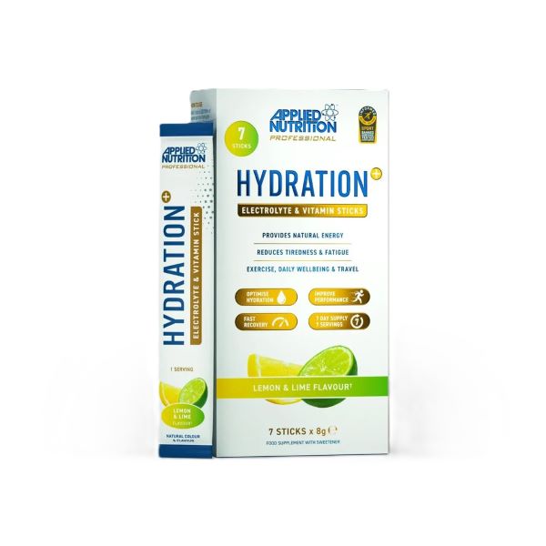 Hydration + Electrolyte & Vitamin Powder Stick Packs, Lemon & Lime - 7 x 8g - Applied Nutrition