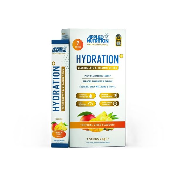Hydration + Electrolyte & Vitamin Powder Stick Packs, Tropical Vibes - 7 x 8g - Applied Nutrition