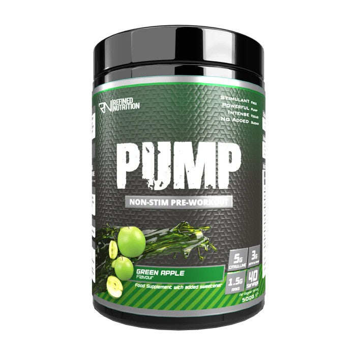 Pump Non-Stim, Green Apple - 500 grams - Refined Nutrition
