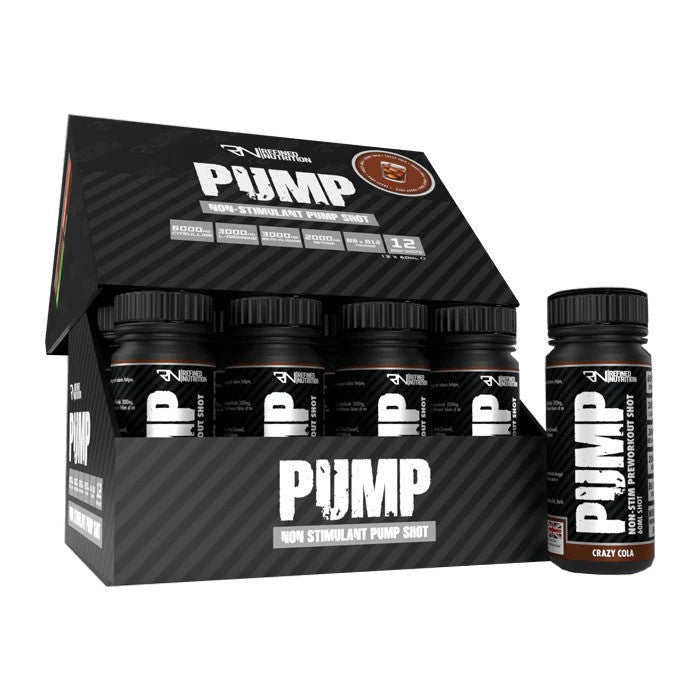 Pump Non-Stim Shot, Crazy Cola - 12 x 60 ml. - Refined Nutrition