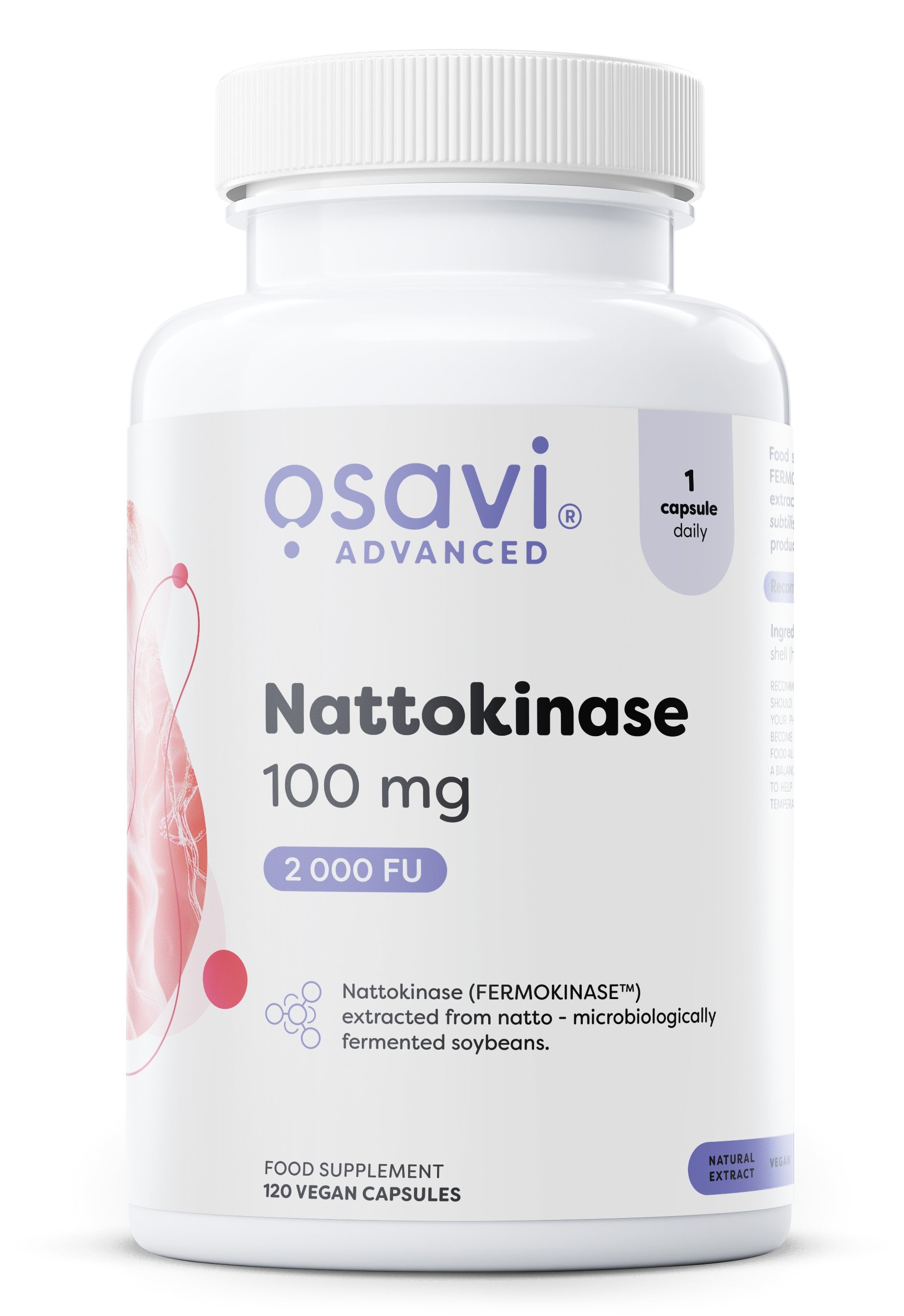 Nattokinase, 100mg - 120 vegan caps - Osavi