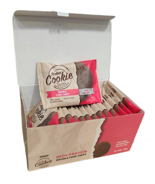 Protein Cookie, Double Choc Chips - 14 x 50g - Weider