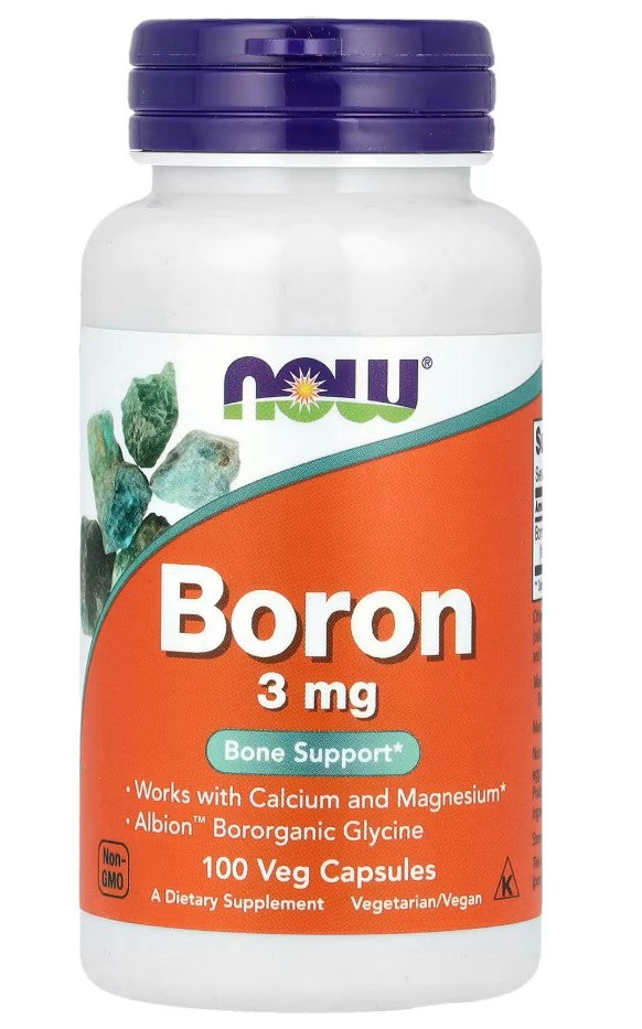 Boron, 3mg - 100 caps - NOW Foods