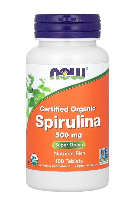 Spirulina, 500mg - 100 tablets - NOW Foods