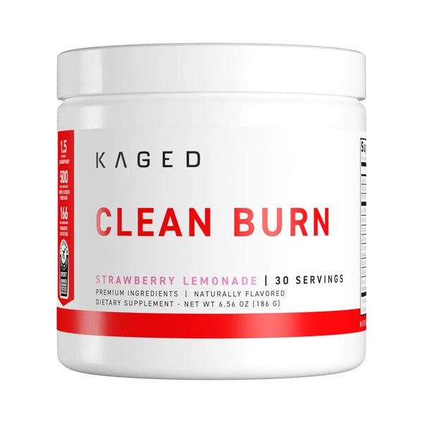 Clean Burn Powder, Strawberry Lemonade - 186 grams - Kaged Muscle