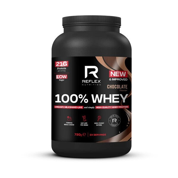 100% Whey, Chocolate - 720 grams - Reflex Nutrition