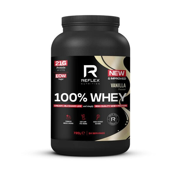 100% Whey, Vanilla - 720 grams - Reflex Nutrition