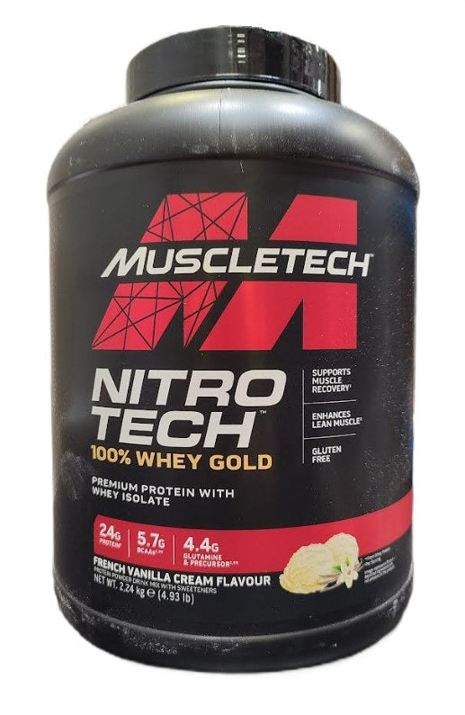 Nitro-Tech 100% Whey Gold, French Vanilla Cream - 2240 grams - MuscleTech