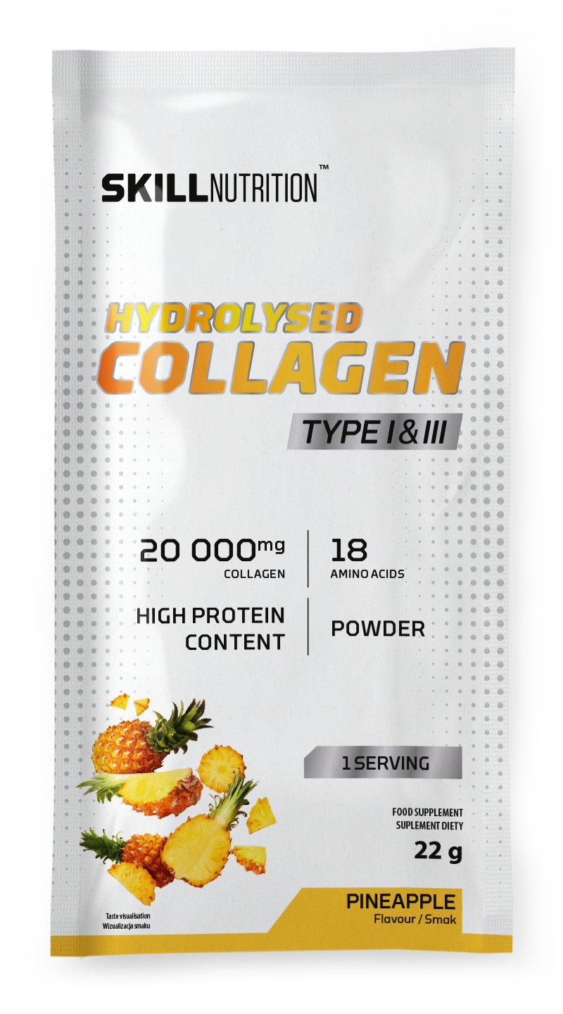 Hydrolysed Collagen Type I & III, Pineapple - 22 grams (1 serving) - Skill Nutrition