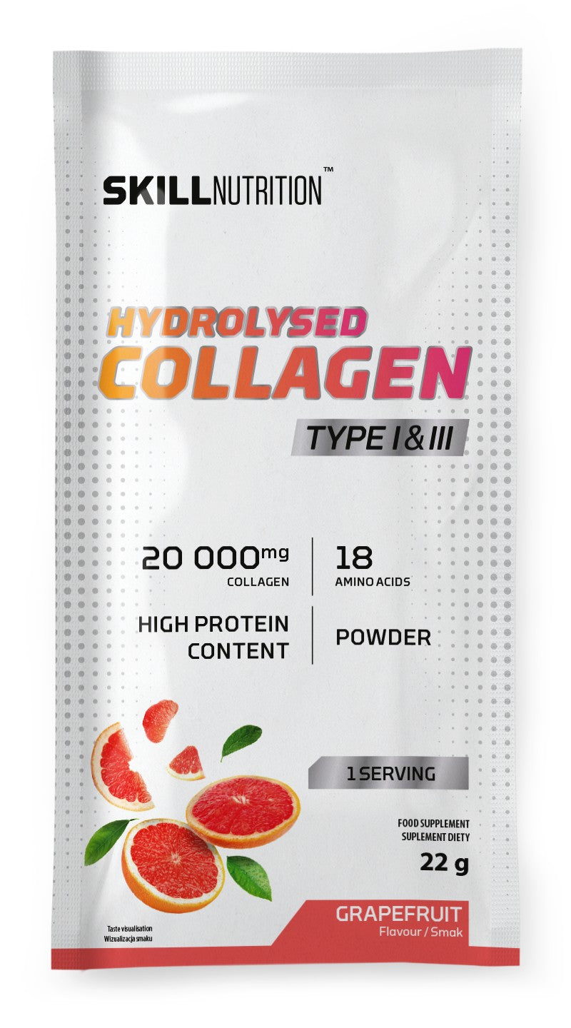 Hydrolysed Collagen Type I & III, Grapefruit - 22 grams (1 serving) - Skill Nutrition