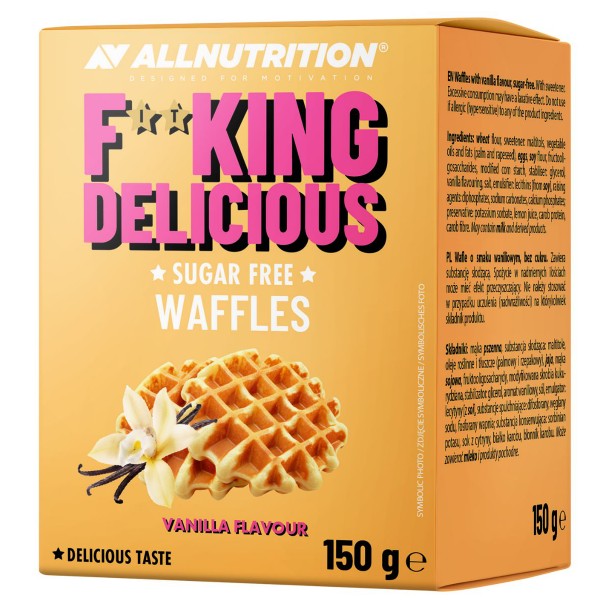 Fitking Delicious Waffles, Vanilla Flavour - 150 grams - Allnutrition