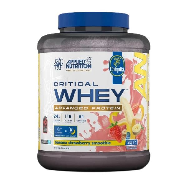 Critical Whey, Banana Strawberry Smoothie - 2000 grams - Applied Nutrition