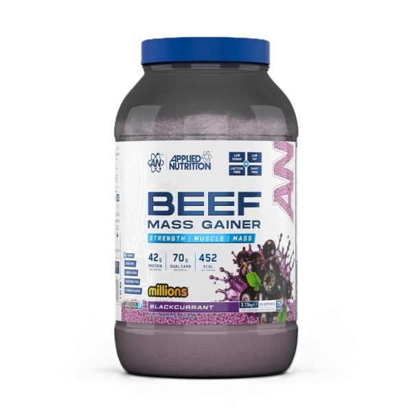 Beef Mass Gainer, Millions Blackcurrant - 3130 grams - Applied Nutrition