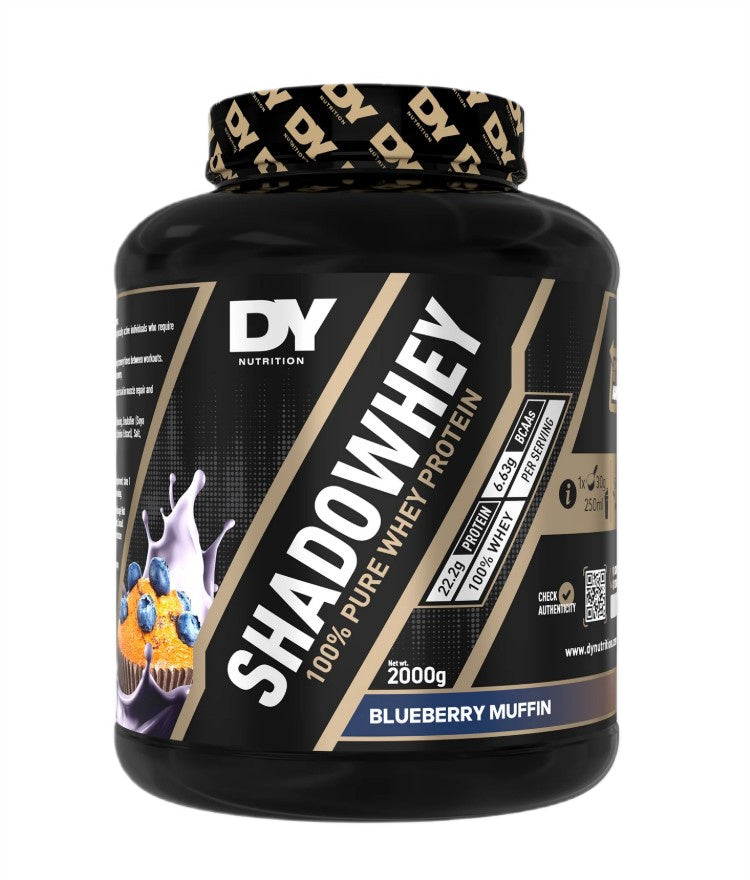 ShadoWhey 100% Pure Whey Protein, Blueberry Muffin - 2000 grams - Dorian Yates