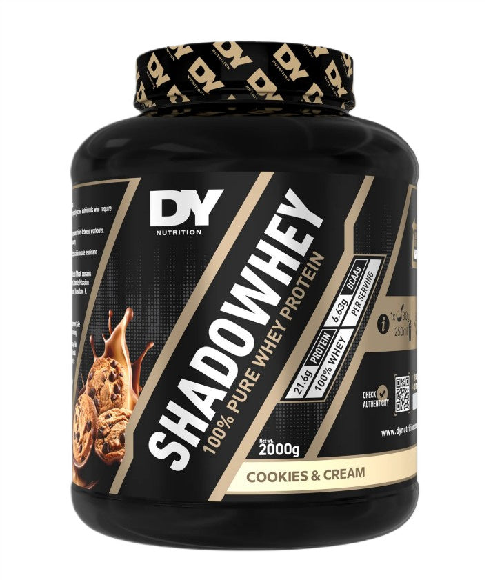 ShadoWhey 100% Pure Whey Protein, Cookies & Cream - 2000 grams - Dorian Yates