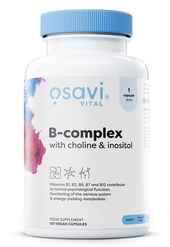 B-Complex with Choline & Inositol - 120 vegan caps - Osavi