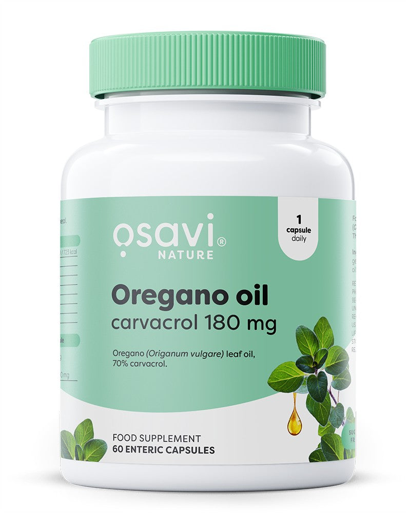 Oregano Oil Carvacrol, 180mg - 60 enteric caps - Osavi
