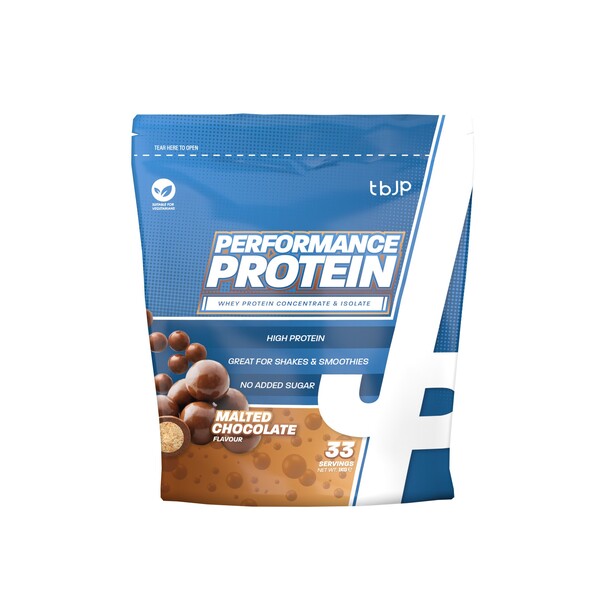 Performance Protein, Malted Chocolate - 1000 grams - Trained by JP
