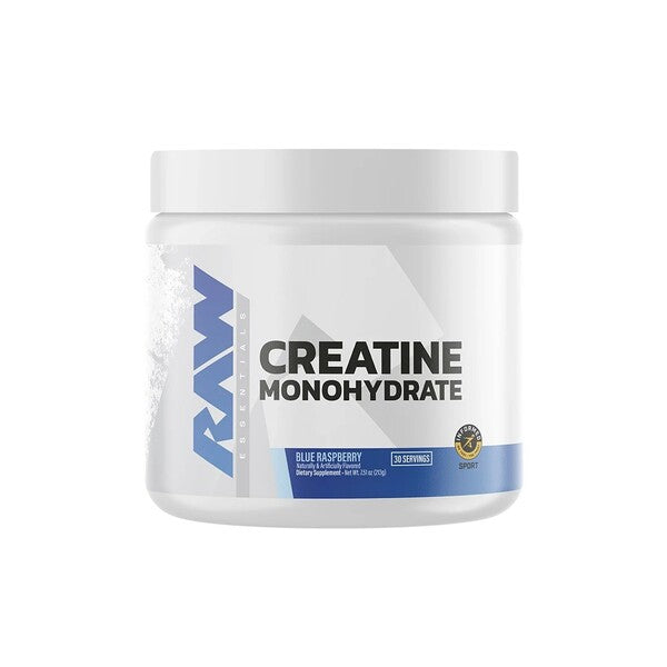 Creatine Monohydrate, Blue Raspberry - 213 grams - Raw Nutrition