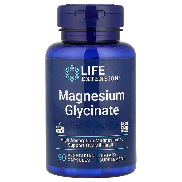 Magnesium Glycinate, 105mg - 90 vcaps - Life Extension