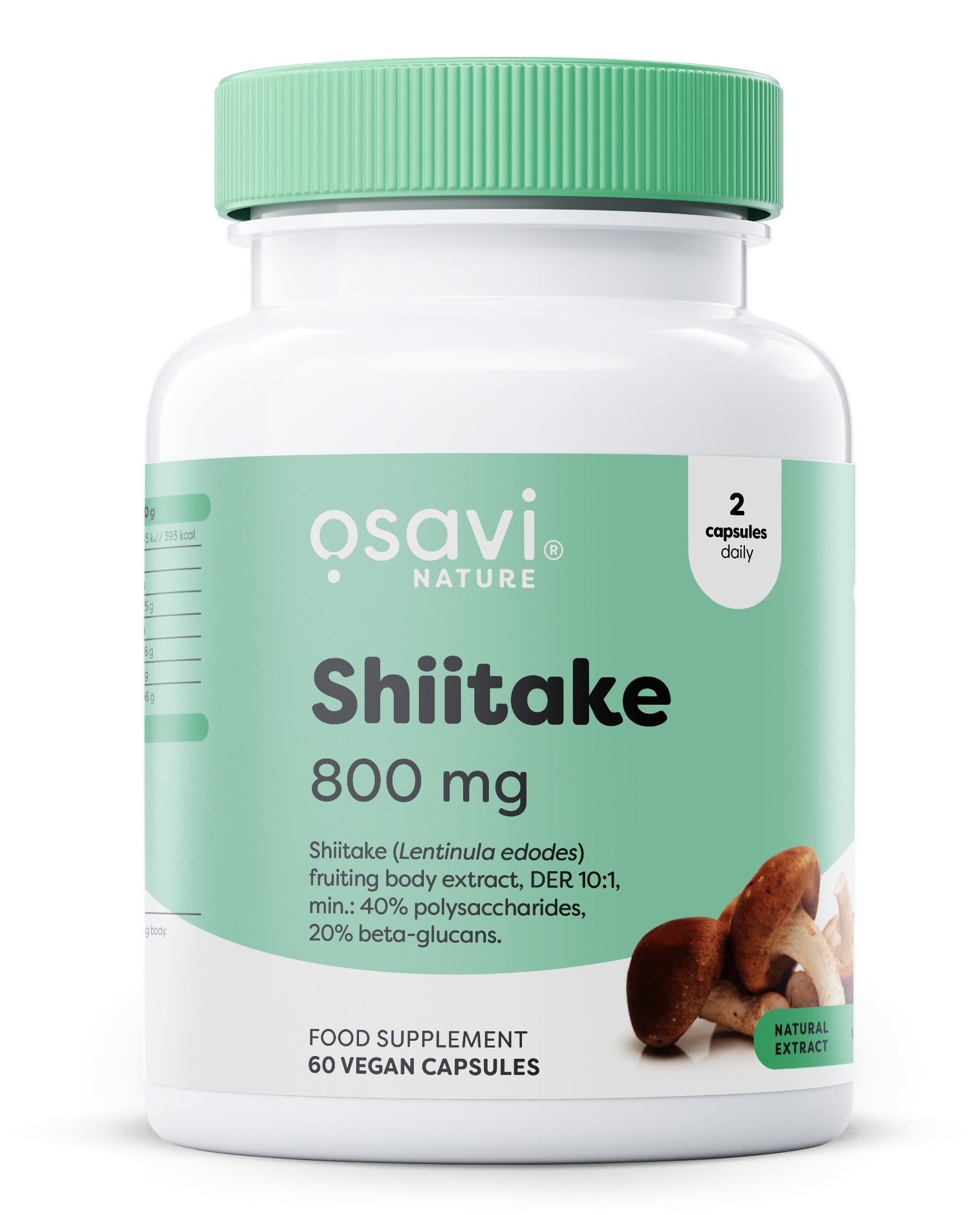 Shiitake, 800mg - 60 vegan caps - Osavi