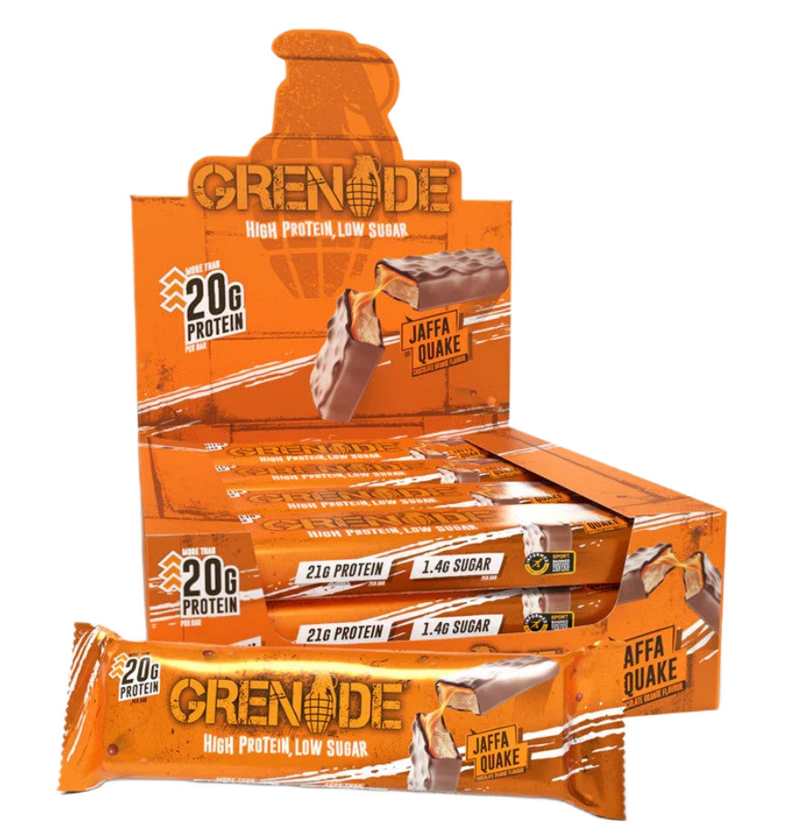 Protein Bars, Jaffa Quake - 12 x 60g - Grenade