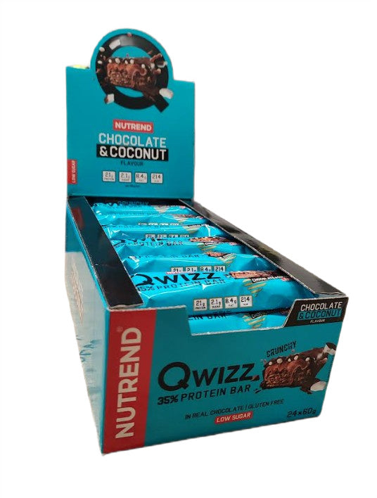 Qwizz 35% Protein Bar, Chocolate & Coconut - 24 x 60g - Nutrend