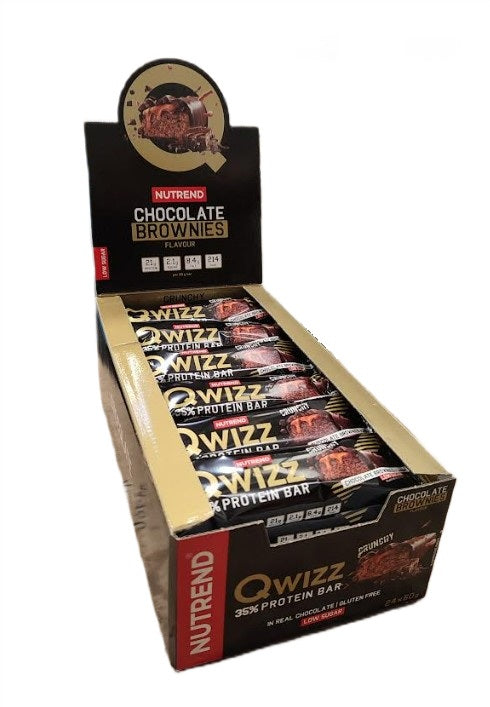 Qwizz 35% Protein Bar, Chocolate Brownies - 24 x 60g - Nutrend