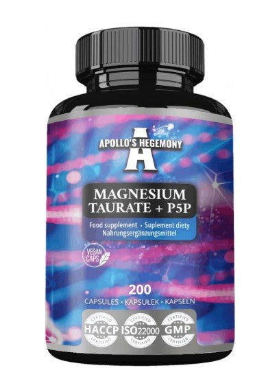 Magnesium Taurate + P5P - 200 caps - Apollo's Hegemony