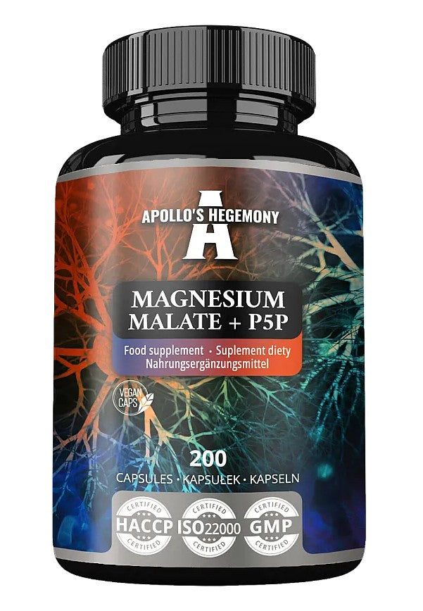 Magnesium Malate + P5P - 200 caps - Apollo's Hegemony