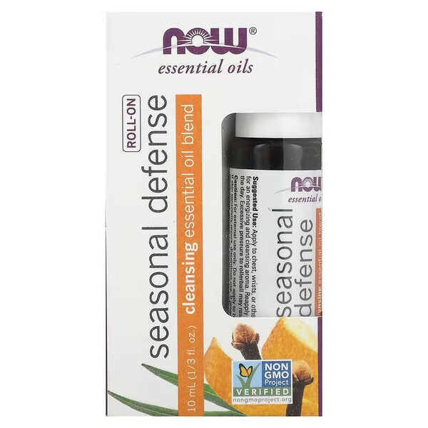 Essential Oil Roll-On, Seasonal Defense - 10 ml. - NOW Foods