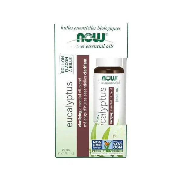 Essential Oil Roll-On, Eucalyptus - 10 ml. - NOW Foods