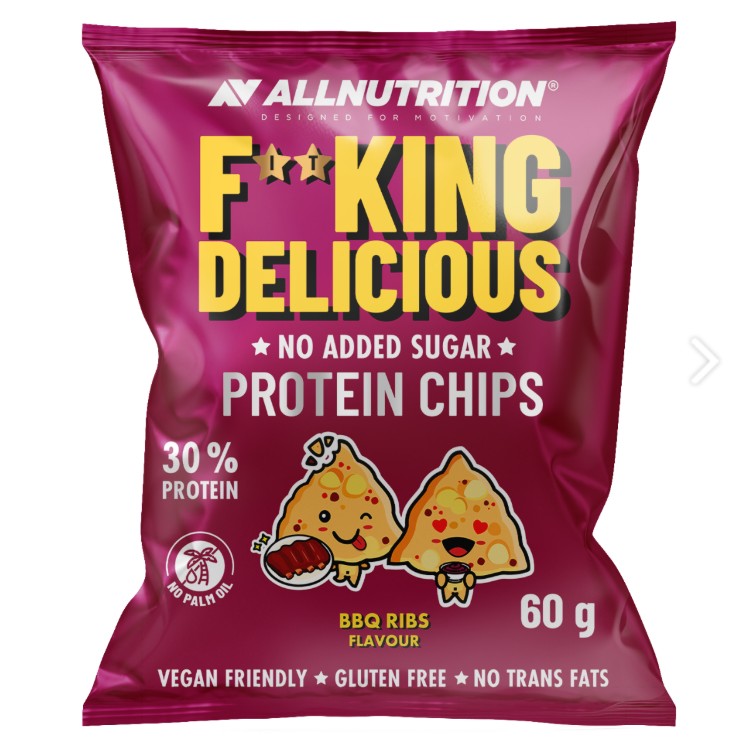 Fitking Delicious Protein Chips, BBQ Ribs - 60 grams - Allnutrition