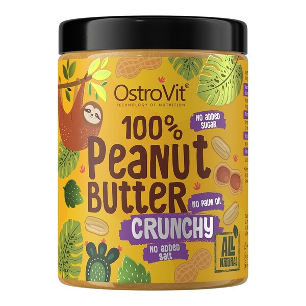 100% Peanut Butter, Crunchy - 1000 grams - OstroVit