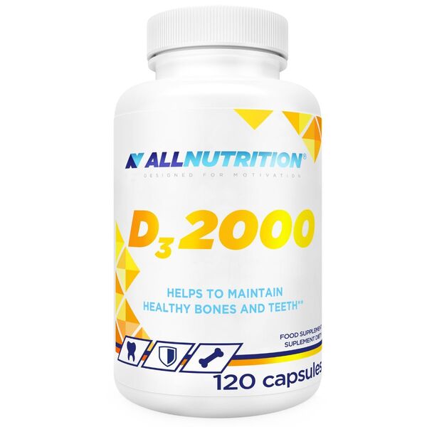 Vit D3 2000, 2000 IU - 120 caps - Allnutrition