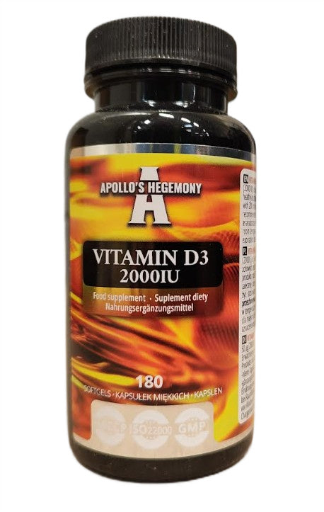 Vitamin D3 2000IU - 180 softgels - Apollo's Hegemony