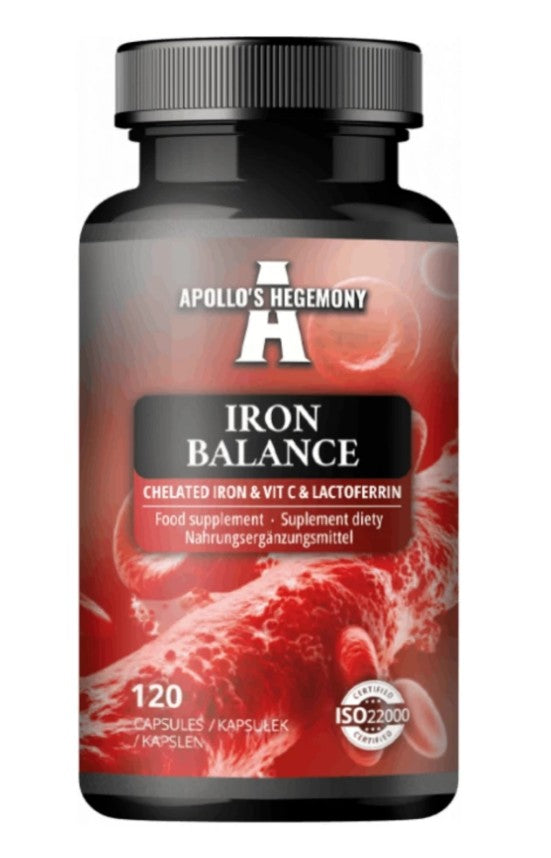 Iron Balance Chelated Iron & Vit C & Lactoferrin - 120 caps - Apollo's Hegemony