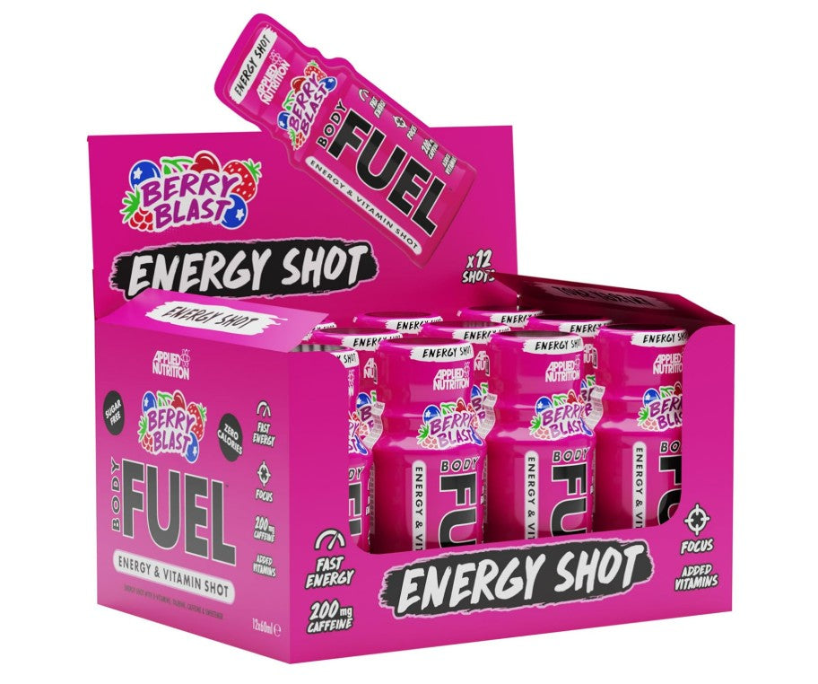Bodyfuel Energy Shots, Berry Blast - 12 x 60 ml. - Applied Nutrition