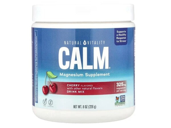 Calm Magnesium Powder, Cherry - 226 grams - Natural Vitality