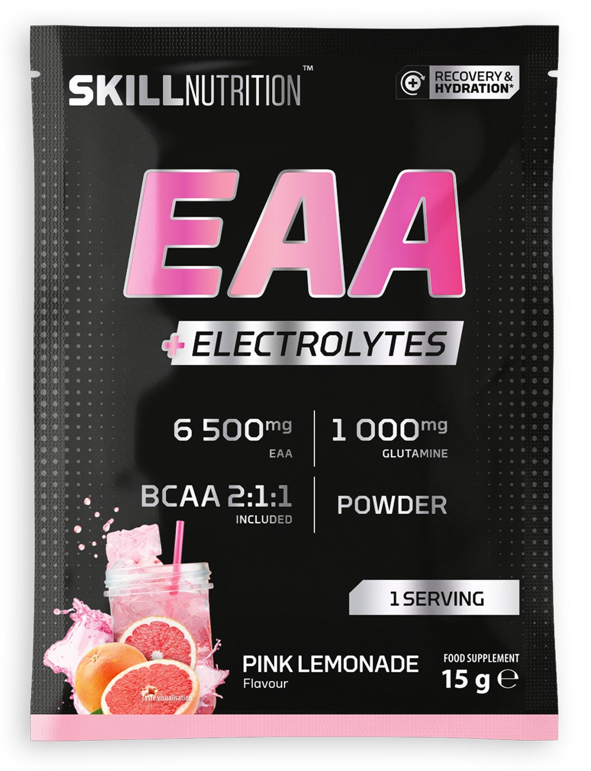 EAA + Electrolytes, Pink Lemonade - 15 grams (1 serving) - Skill Nutrition