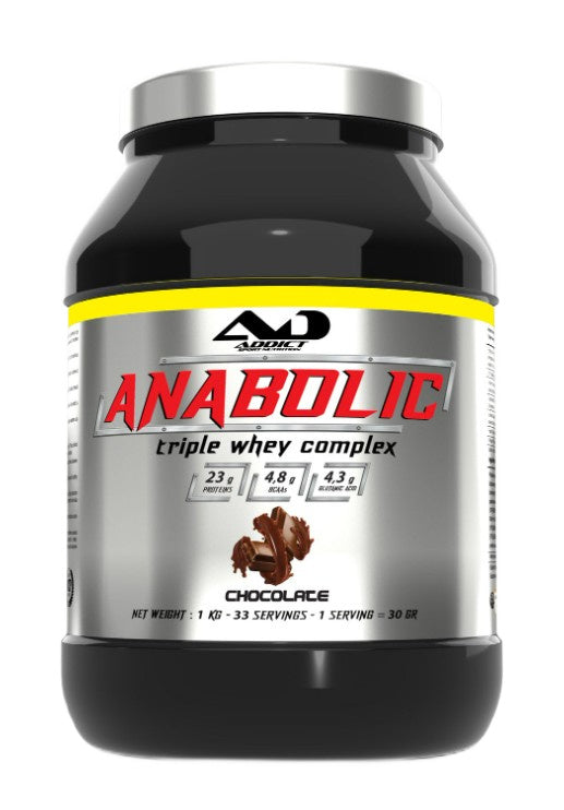 Anabolic Triple Whey Complex, Chocolate - 1000 grams - Addict Sport Nutrition