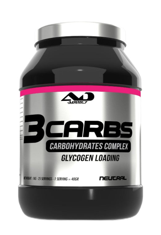3Carbs Carbohydrates Complex Glycogen Loading, Neutral - 1000 grams - Addict Sport Nutrition