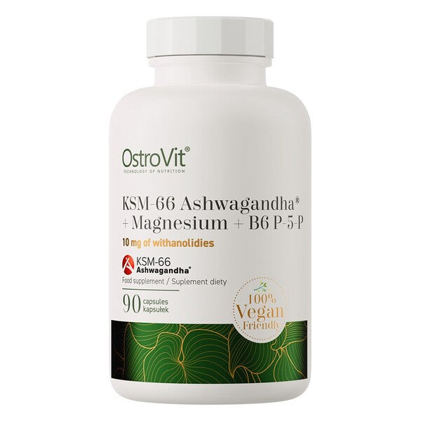 KSM-66 Ashwagandha + Magnesium + B6 P-5-P - 90 caps - OstroVit