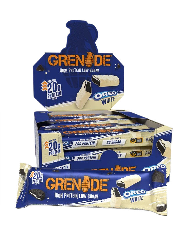 Protein Bars, OREO White (EAN 5060811384756) - 12 x 60g - Grenade