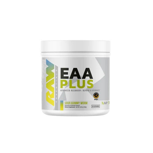 EAA Plus, Sour Gummy Worm - 426 grams - Raw Nutrition